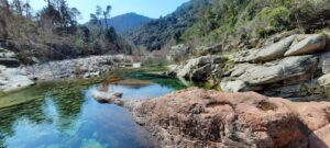 Flusswanderung auf Korsika,soleil levant